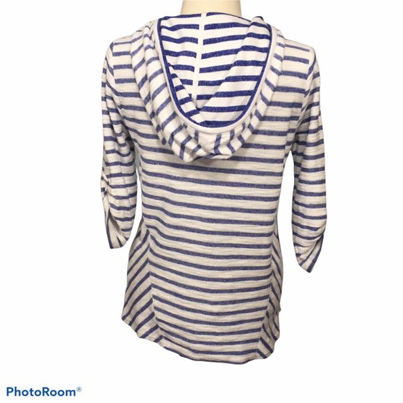 Calvin Klein Performance Blue White Hooded Top S - Picture 4 of 8